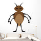 Angry brown bed bug Wall Decal