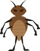 Angry brown bed bug Wall Decal