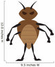 Angry brown bed bug Wall Decal