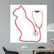 Cat-Shaped Stethoscope Wall Decal