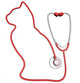 Cat-Shaped Stethoscope Wall Decal