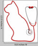 Cat-Shaped Stethoscope Wall Decal