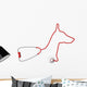 Dog-Shaped Stethoscope Wall Decal