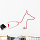 Dog-Shaped Stethoscope Wall Decal
