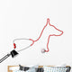 Dog-Shaped Stethoscope Wall Decal