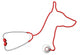 Dog-Shaped Stethoscope Wall Decal