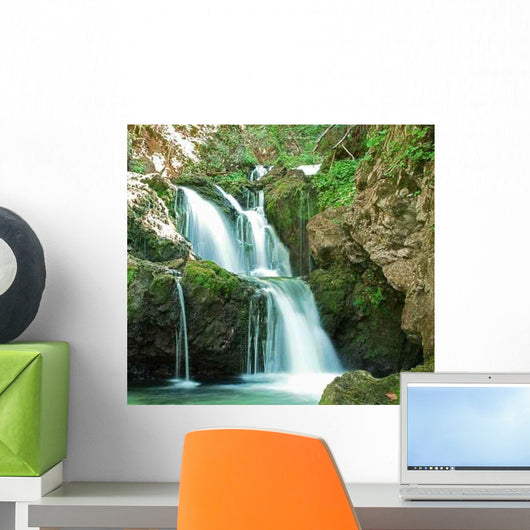Mossy Waterfall Wall Decal