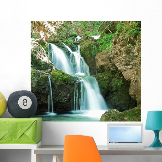 Mossy Waterfall Wall Decal