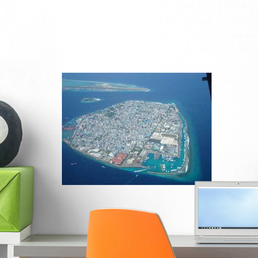 Landeanflug Malediven Male Wall Decal