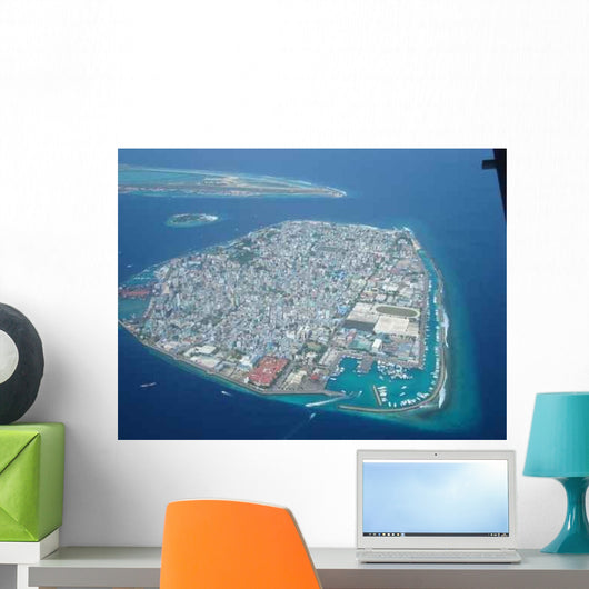 Landeanflug Malediven Male Wall Decal