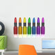 Rainbow Colored Lipsticks Wall Decal