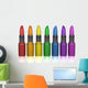 Rainbow Colored Lipsticks Wall Decal