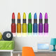 Rainbow Colored Lipsticks Wall Decal