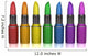 Rainbow Colored Lipsticks Wall Decal