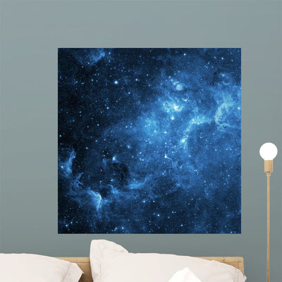 Galaxy Collage from Images Wall Mural shown on a wall