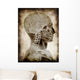 Old Parchment with Skull Wall Mural