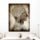 Old Parchment with Skull Wall Mural