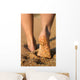 girl's barefoot legs Wall Mural