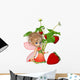 Cute Toon Strawberry Fairy Wall Decal