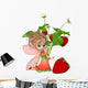 Cute Toon Strawberry Fairy Wall Decal