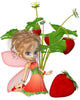 Cute Toon Strawberry Fairy Wall Decal