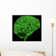 Wireframe Brain Wall Mural