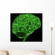 Wireframe Brain Wall Mural