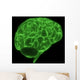 Wireframe Brain Wall Mural