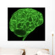 Wireframe Brain Wall Mural