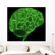 Wireframe Brain Wall Mural