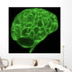 Wireframe Brain Wall Mural