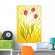 stained glass with floral motif Wall Mural