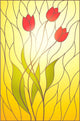 stained glass with floral motif Wall Mural