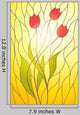 stained glass with floral motif Wall Mural