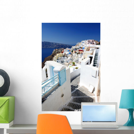 Typical Street Santorini Village