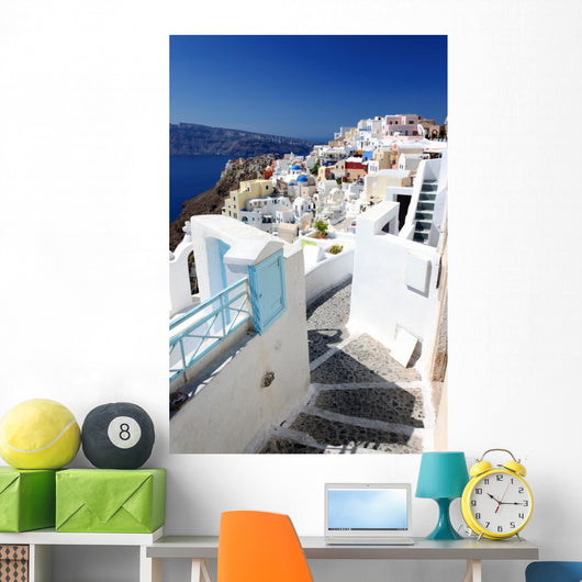 Typical Street Santorini Village