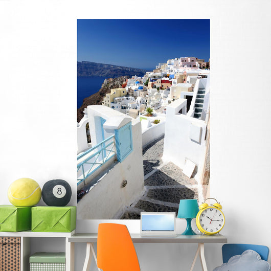 Typical Street Santorini Village