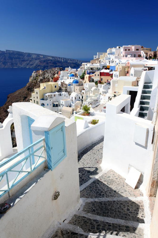 Typical Street Santorini Village