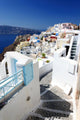 Typical Street of Santorini Village 