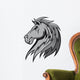 Angry gray stallion Wall Decal