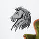 Angry gray stallion Wall Decal