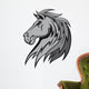 Angry gray stallion Wall Decal