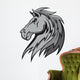 Angry gray stallion Wall Decal