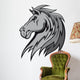 Angry gray stallion Wall Decal