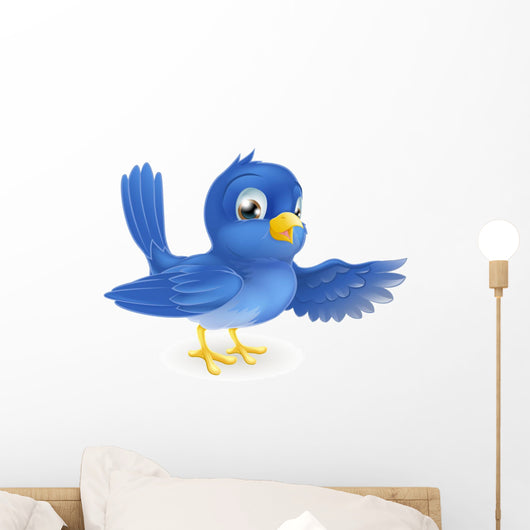 Bluebird pointing Wall Decal
