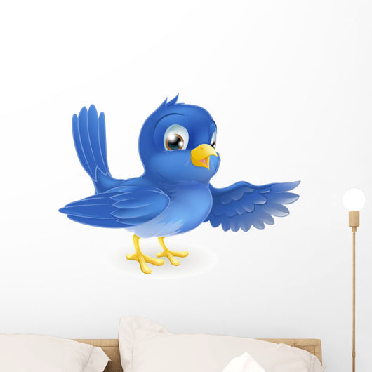 Bluebird pointing Wall Decal