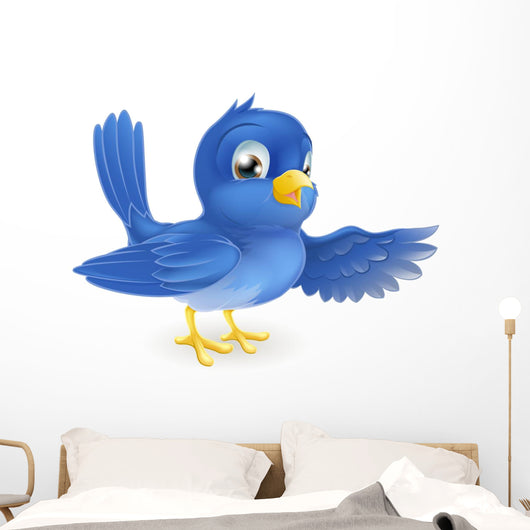 Bluebird pointing Wall Decal