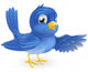 Bluebird pointing Wall Decal