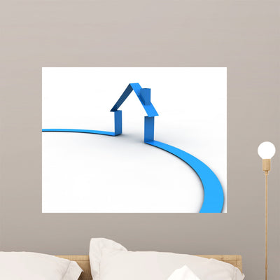 House Wall Decal shown on a wall