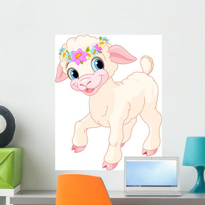Easter Lamb shown on a wall